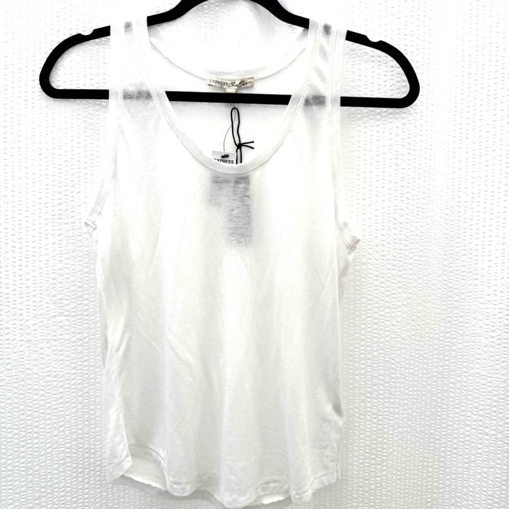 Express White Scoop Neck Tank Top Size XXS